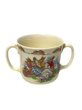 Royal Doulton “Bunnykins” Mug English Fine Bone China Double Handle